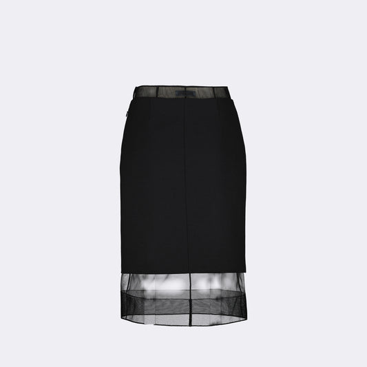 Wool and crinoline skirt