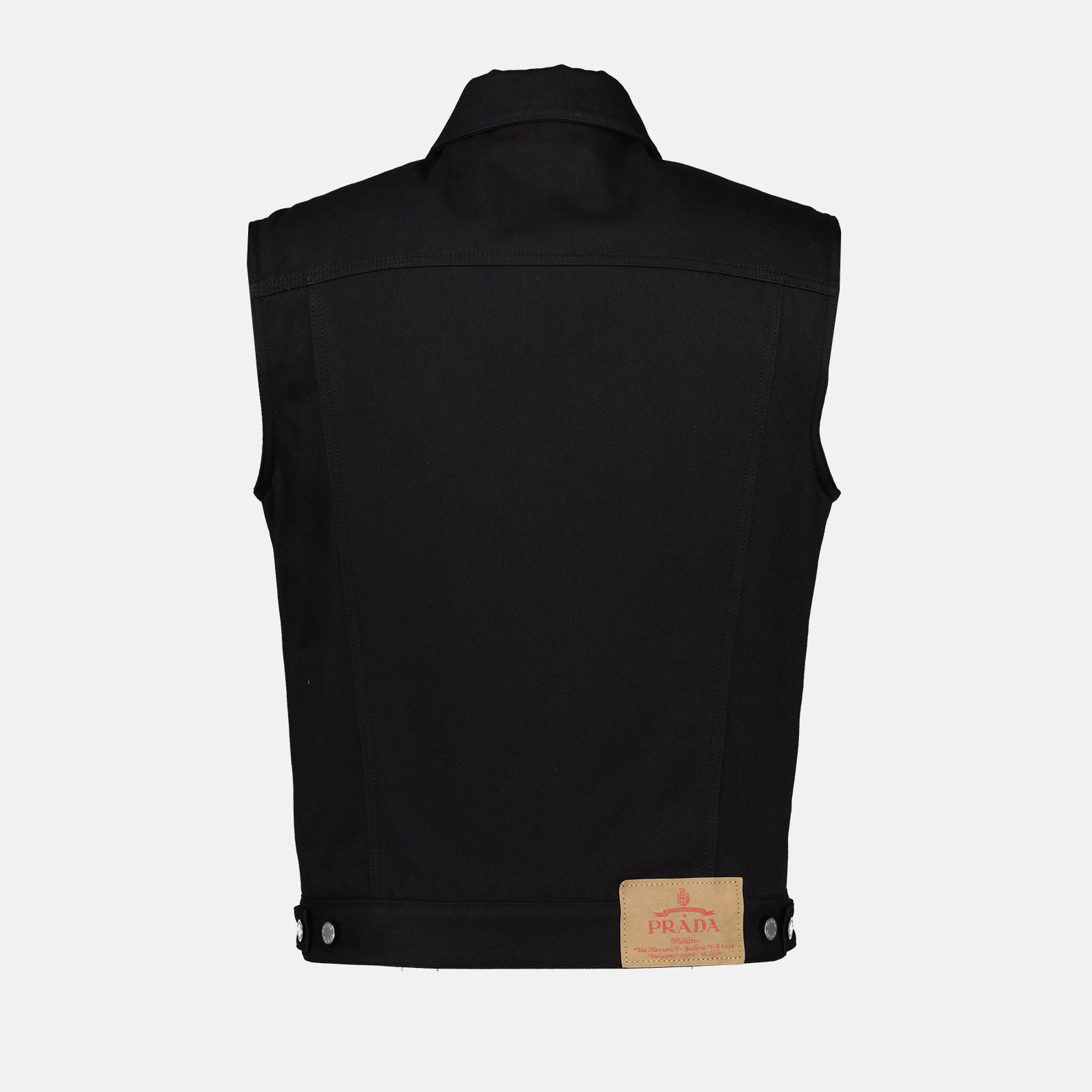 Jacken Ärmellose Jeansjacke Prada Schwarz Homme