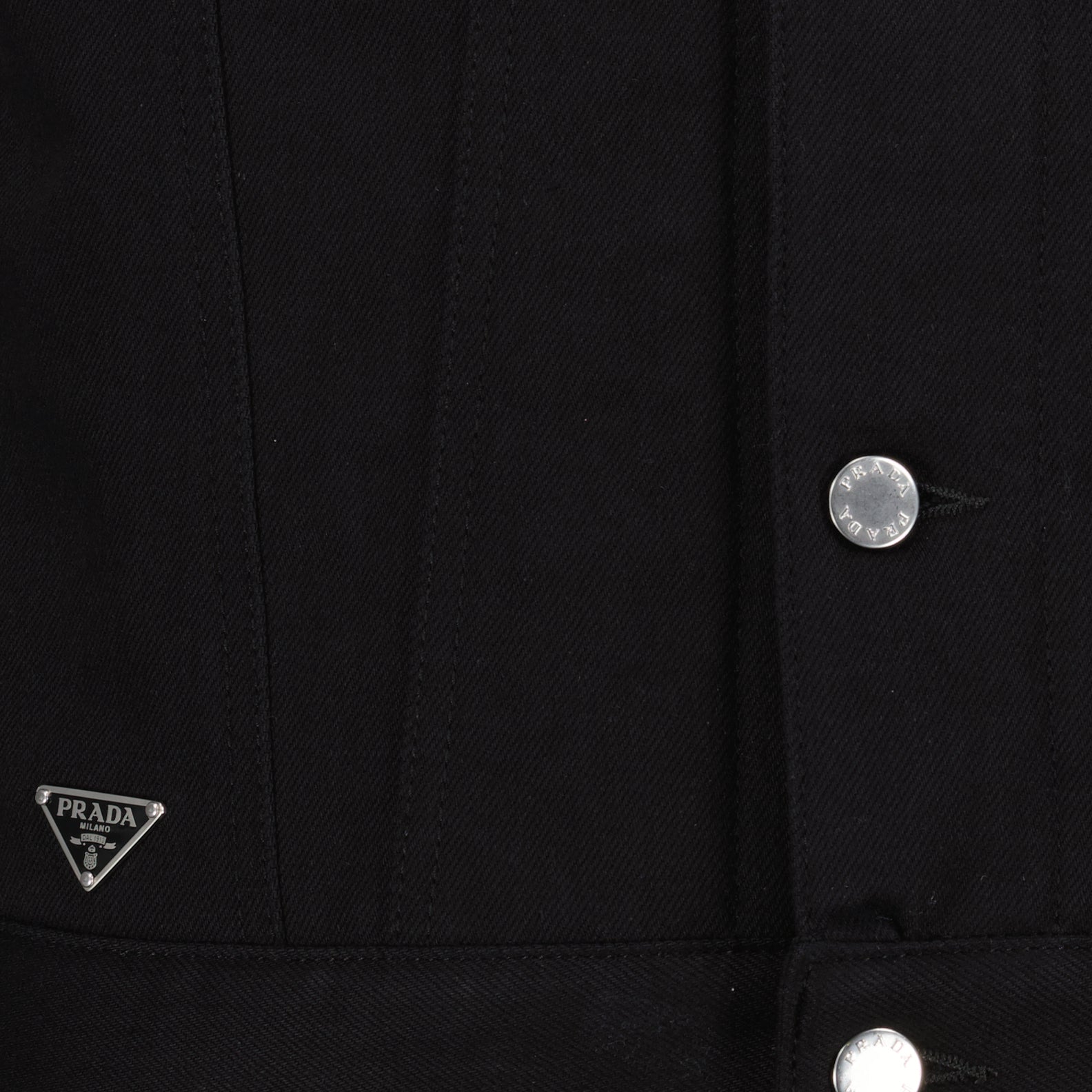 Jacken Ärmellose Jeansjacke Prada Schwarz Homme