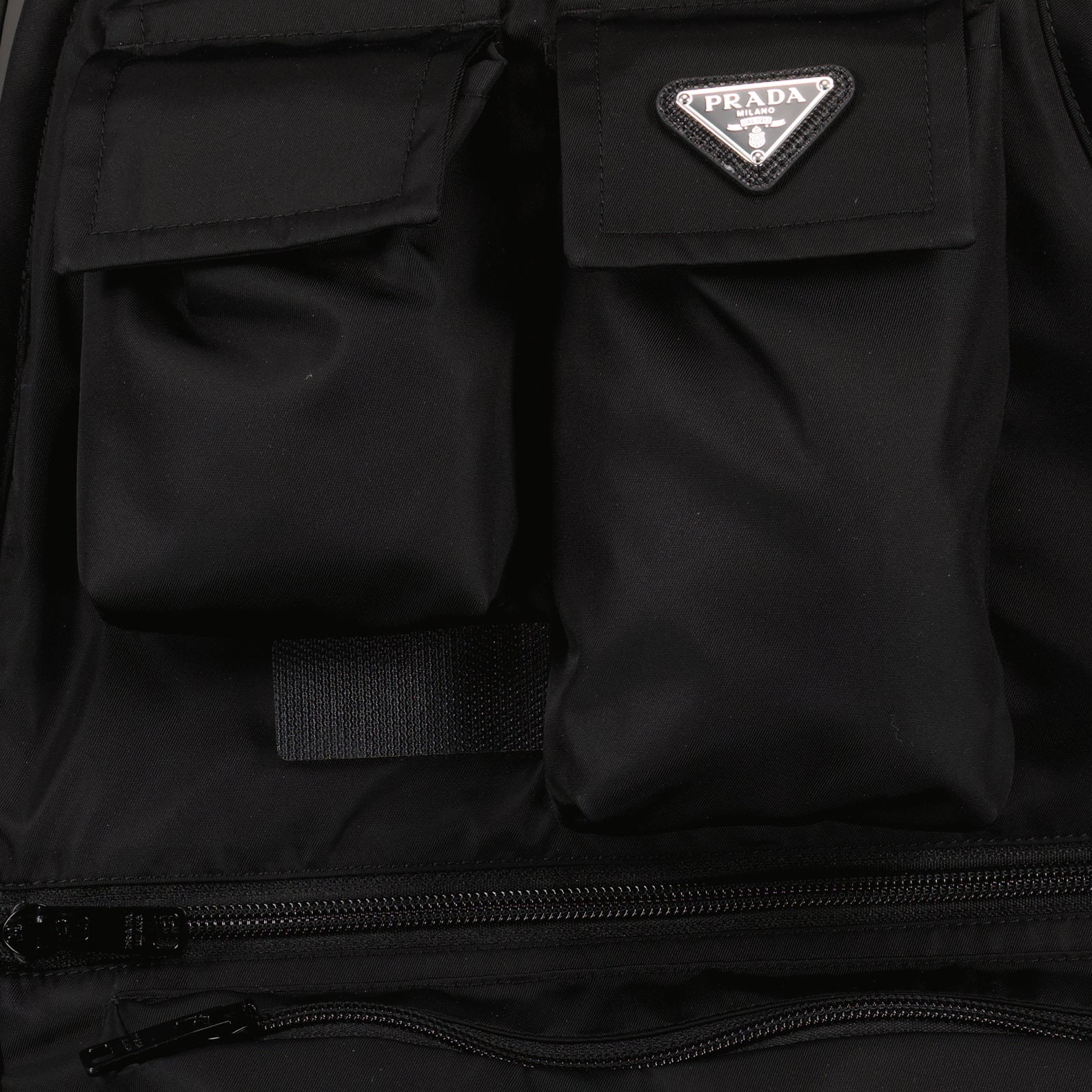 Vestes Veste Cargo sans manches Prada Noir Homme