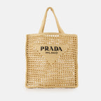 토트백 Sac en crochet Prada 베이지 Femme