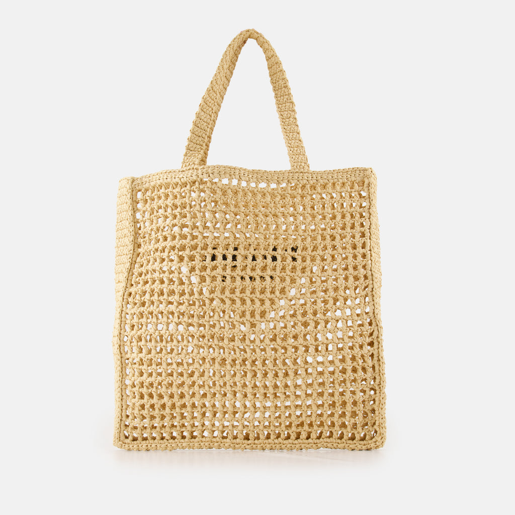 토트백 Sac en crochet Prada 베이지 Femme