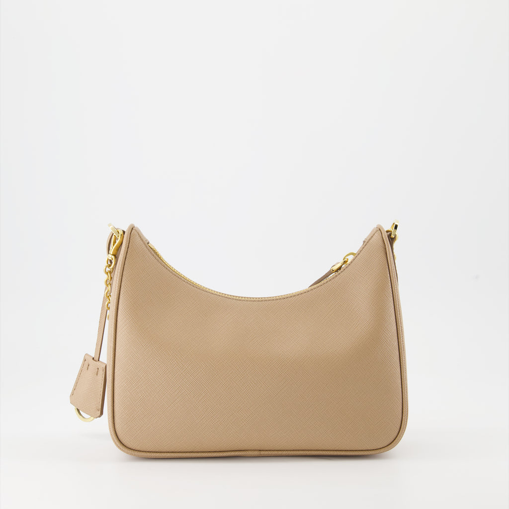 Sacs bandoulière Sac Re-Edition 2005 Prada Beige Femme