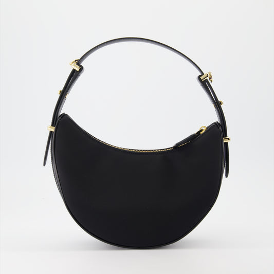 Arched bag in Re-Nylon and brushed leather
