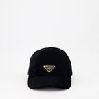 Chapeaux, casquettes et bonnets Casquette en velours Prada Noir Femme