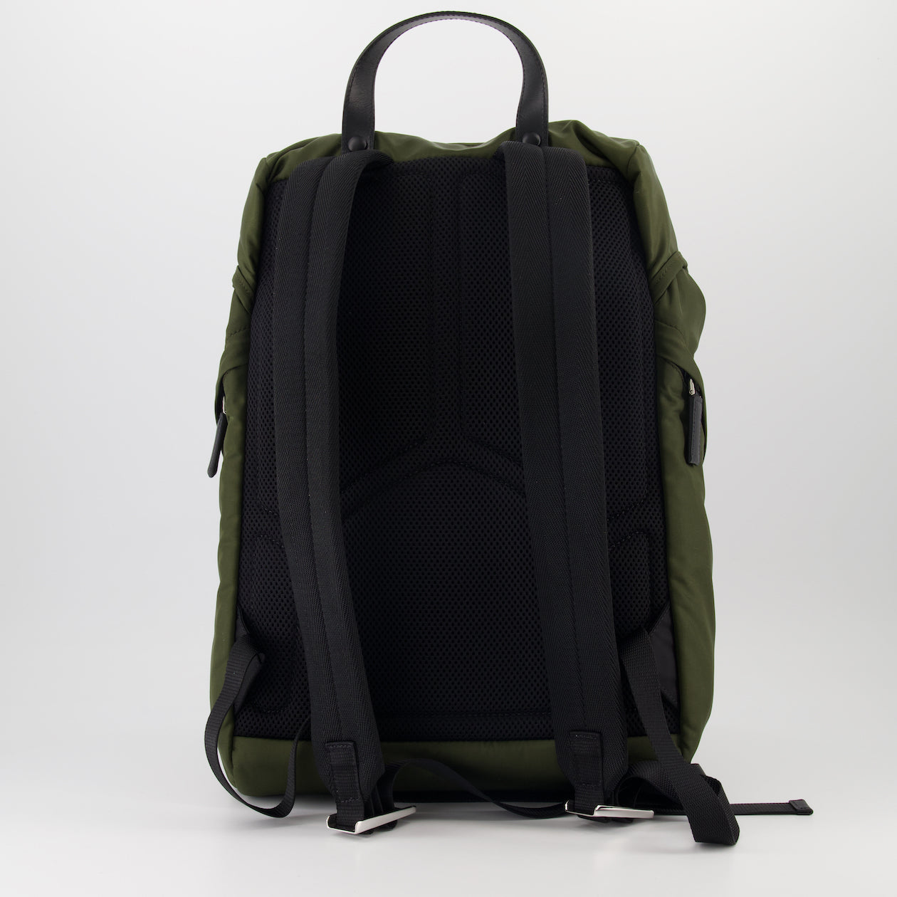 Zaini Sac à dos Re-Nylon et cuir Saffiano Prada Verde Homme