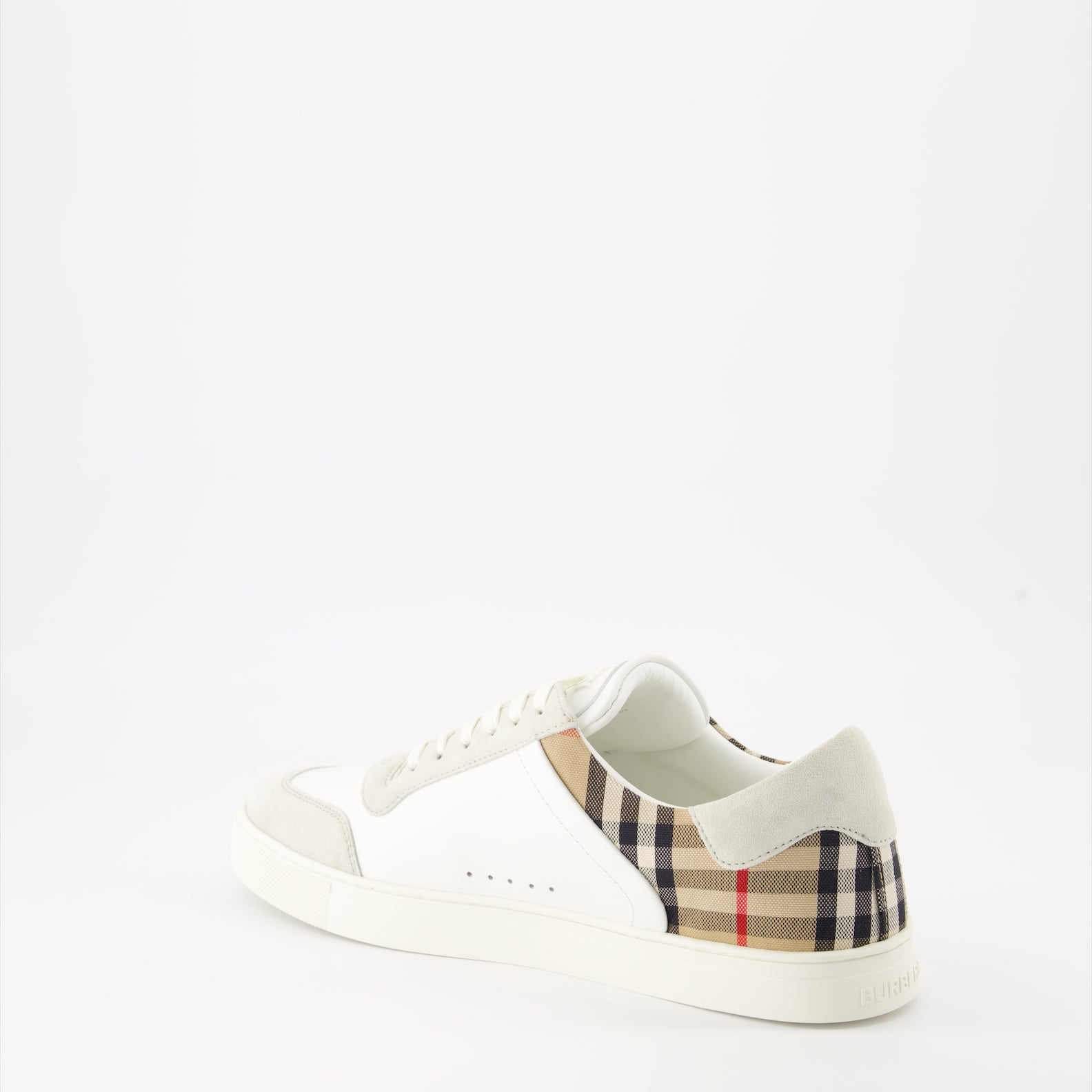 Sneakers Sneakers a quadri Burberry Bianco Homme