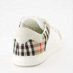 Sneakers Sneakers a quadri Burberry Bianco Homme