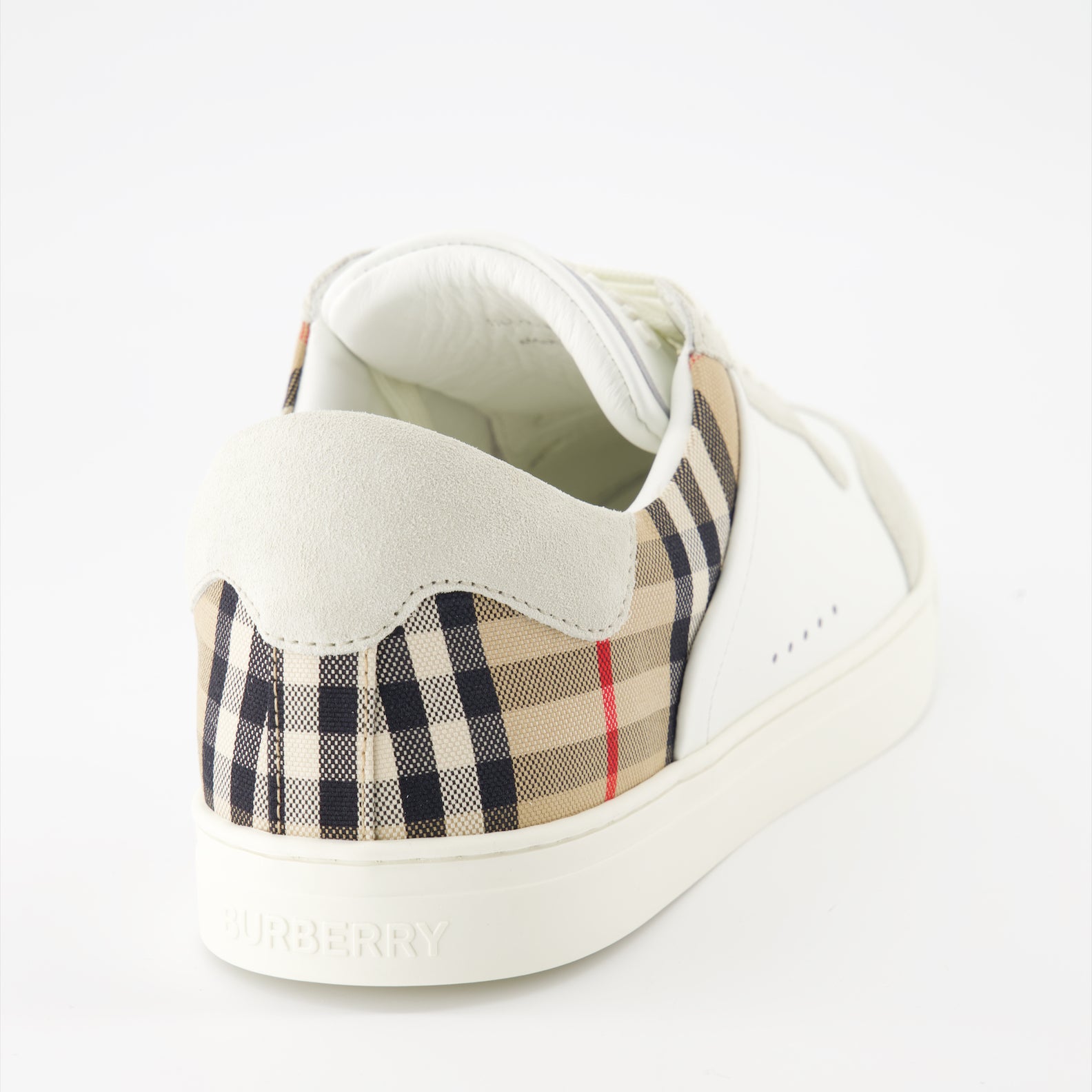 Sneakers Sneakers a quadri Burberry Bianco Homme