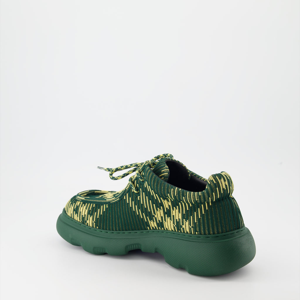 Chaussures de ville Chaussures de ville à carreaux Burberry Vert Homme