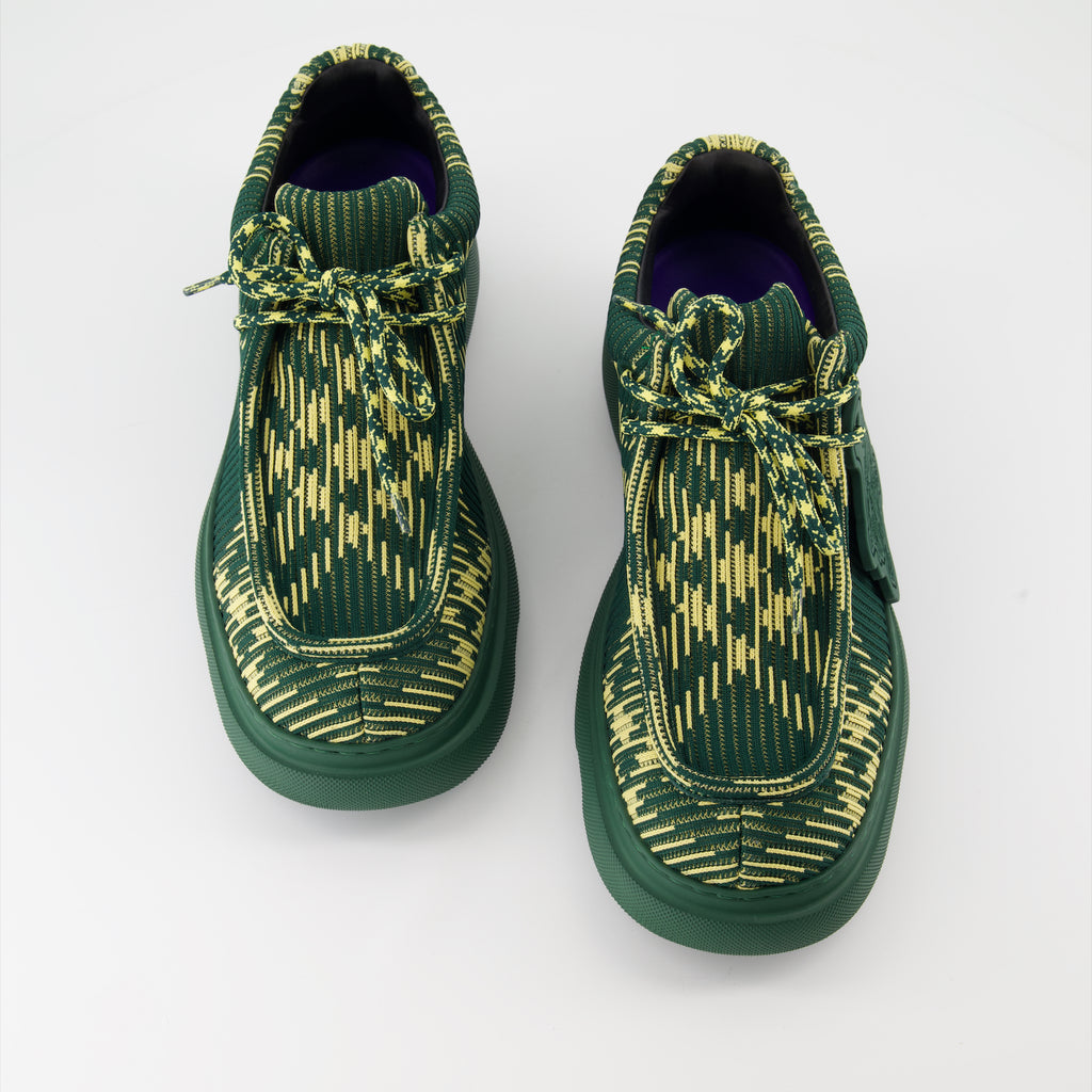 Chaussures de ville Chaussures de ville à carreaux Burberry Vert Homme