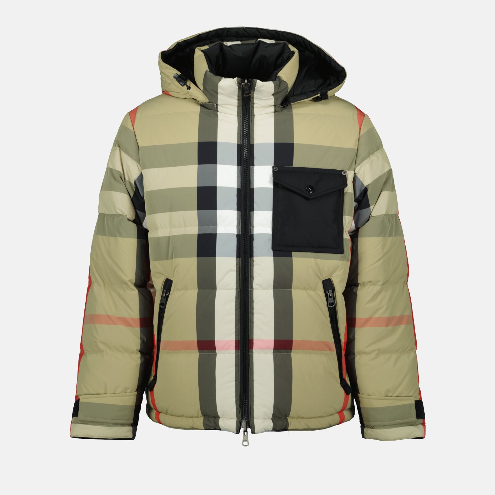 コート チェックのダウンジャケット Burberry ベージュ 男