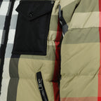 コート チェックのダウンジャケット Burberry ベージュ 男