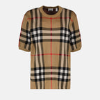T-shirts Checked t-shirt Burberry Brown Man