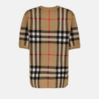 T-shirts Checked t-shirt Burberry Brown Man