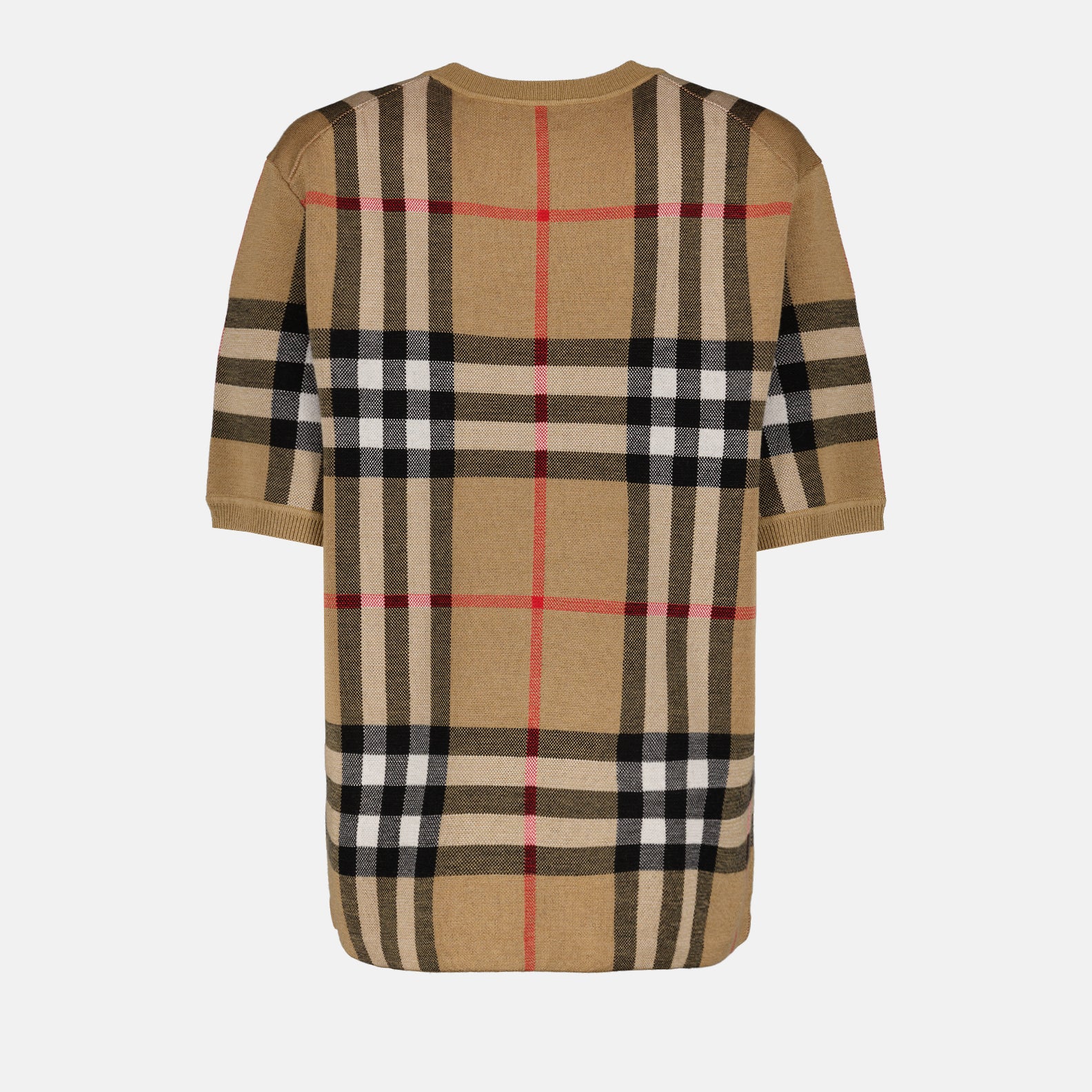 T-shirts Checked t-shirt Burberry Brown Man