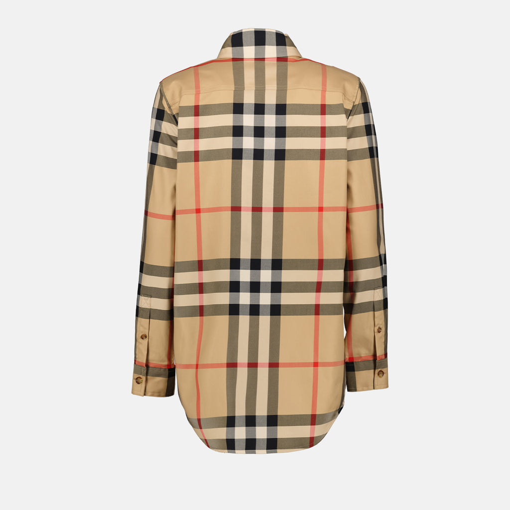 Camicie Camicia a Quadri Burberry Beige Femme