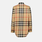 Camicie Camicia a Quadri Burberry Beige Femme