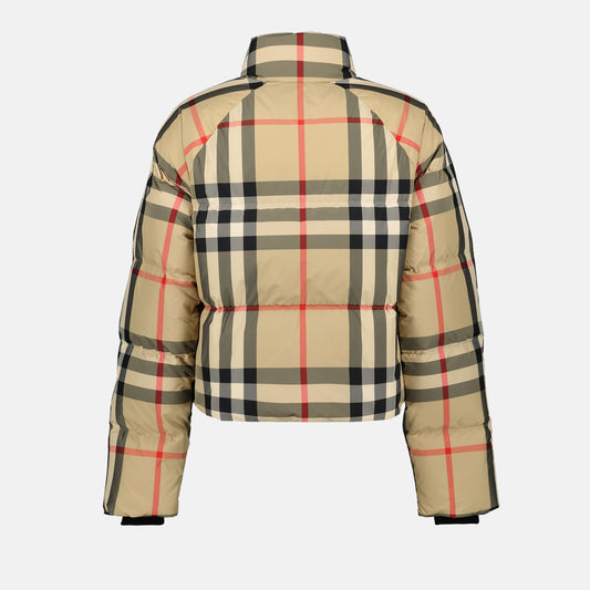 Checked down jacket