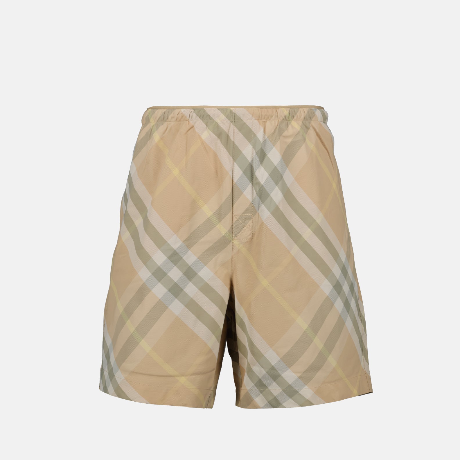 Moda praia Short de bain à carreaux Burberry Bege Homme