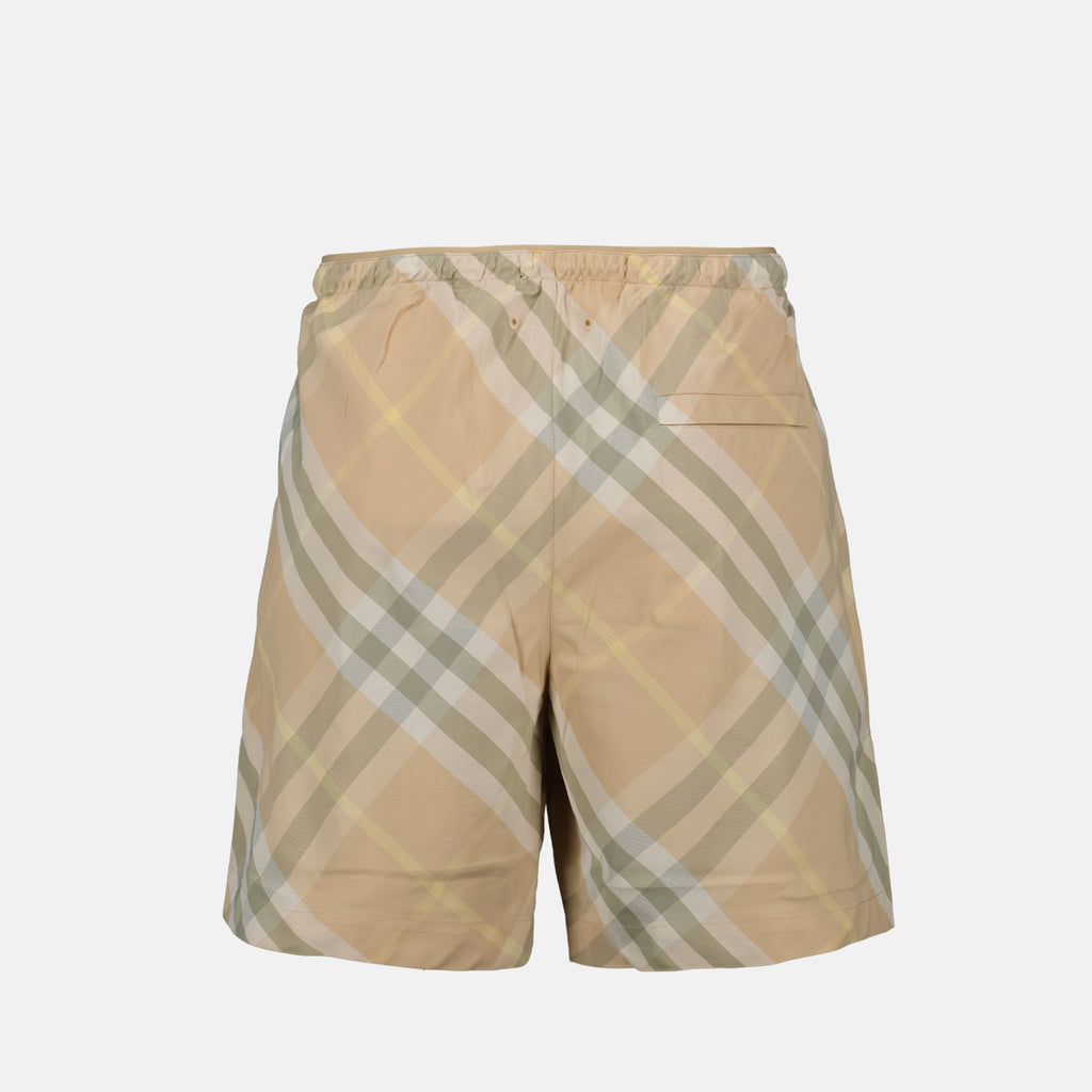 Moda praia Short de bain à carreaux Burberry Bege Homme