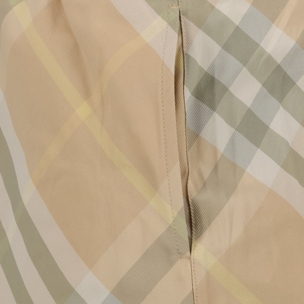 Moda praia Short de bain à carreaux Burberry Bege Homme