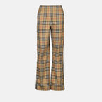 Pantalons Pantalon Louane à carreaux Burberry Beige Femme