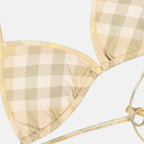 Beachwear Haut de bikini à carreaux Burberry Beige Femme