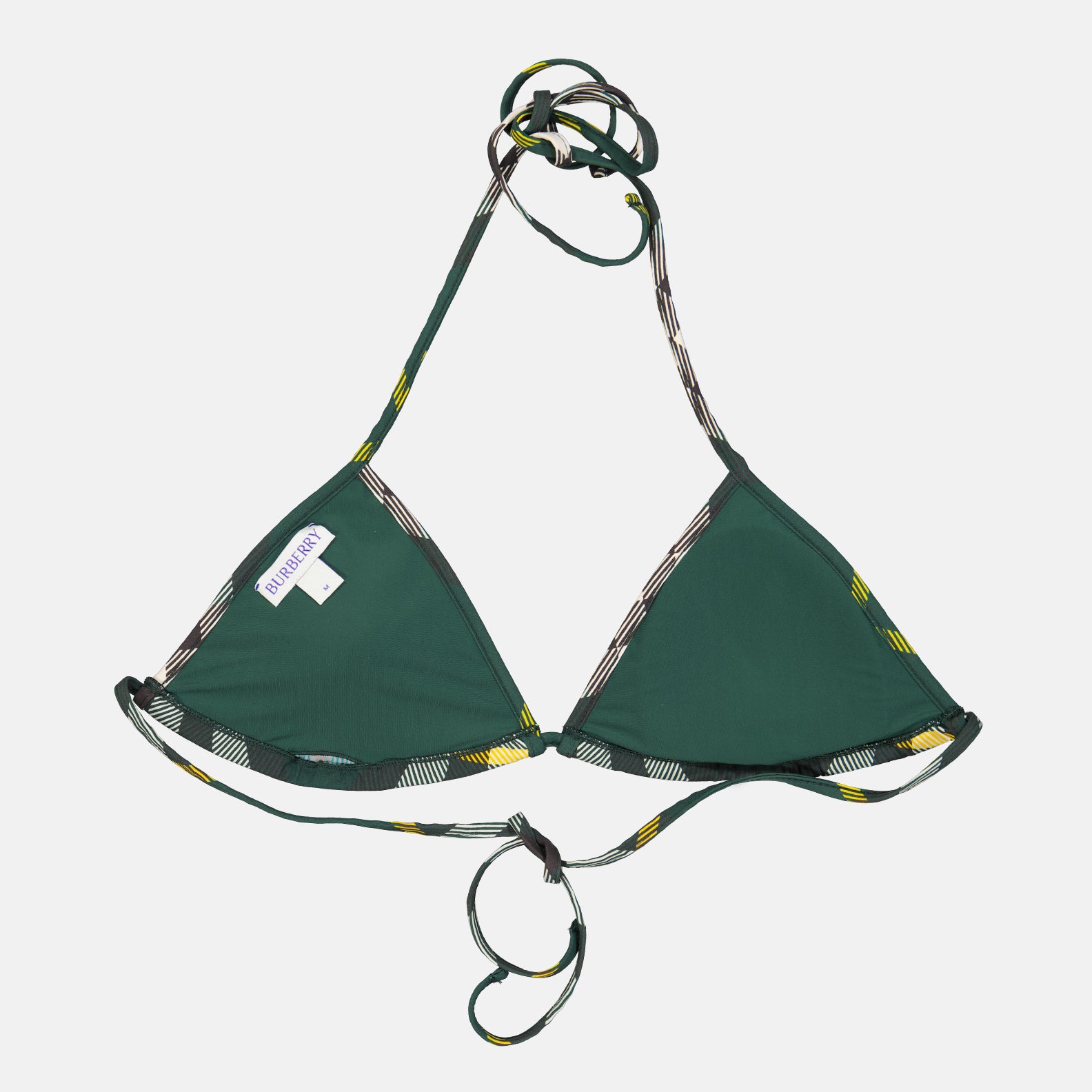 Moda de playa Haut de bikini à carreaux Burberry Verde Femme