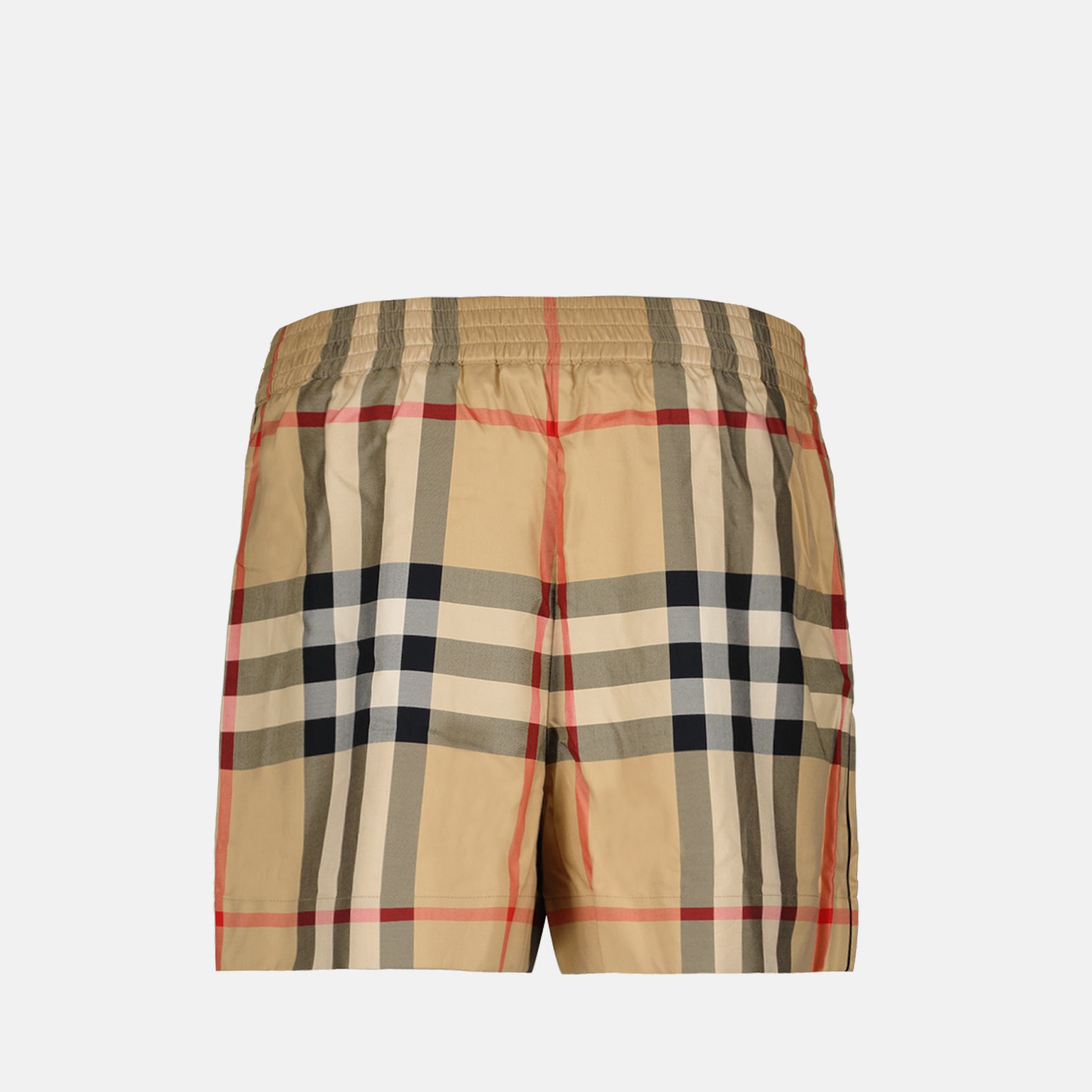 Shorts Pantalones Cortos de Cuadros Burberry Beige Femme