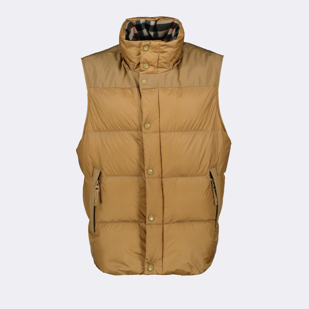 Mäntel Pufferjacke mit abnehmbaren Ärmeln Burberry Braun Homme
