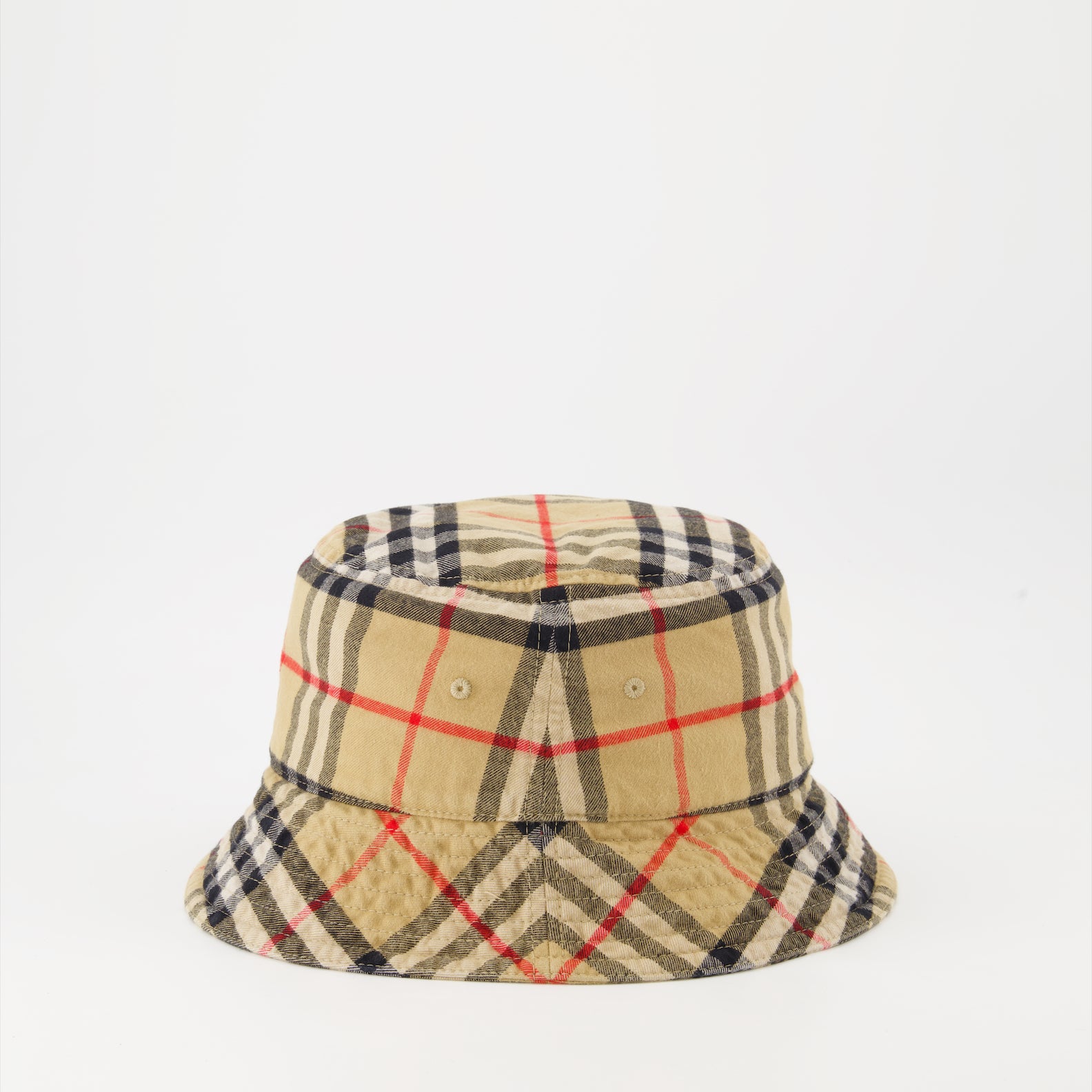 Gorras, sombreros y gorros Gorro de Cubo a Rayas Burberry Beige Unisexo