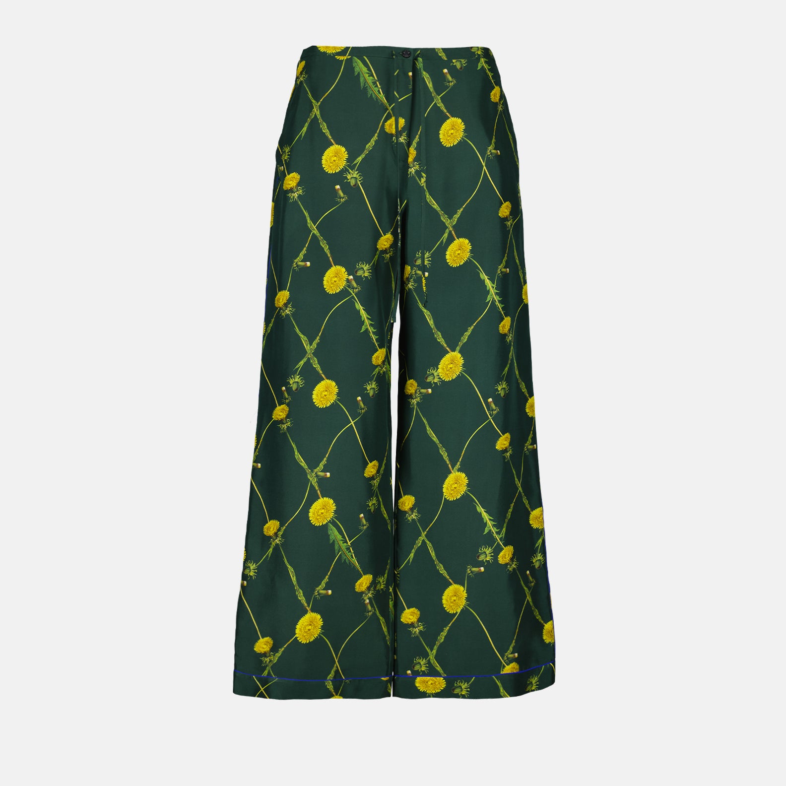 Pantalones Pantalón de Seda Pissenlit Burberry Verde Femme