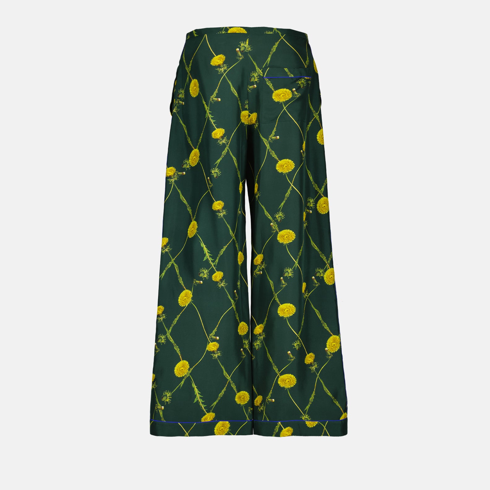 Pantalones Pantalón de Seda Pissenlit Burberry Verde Femme
