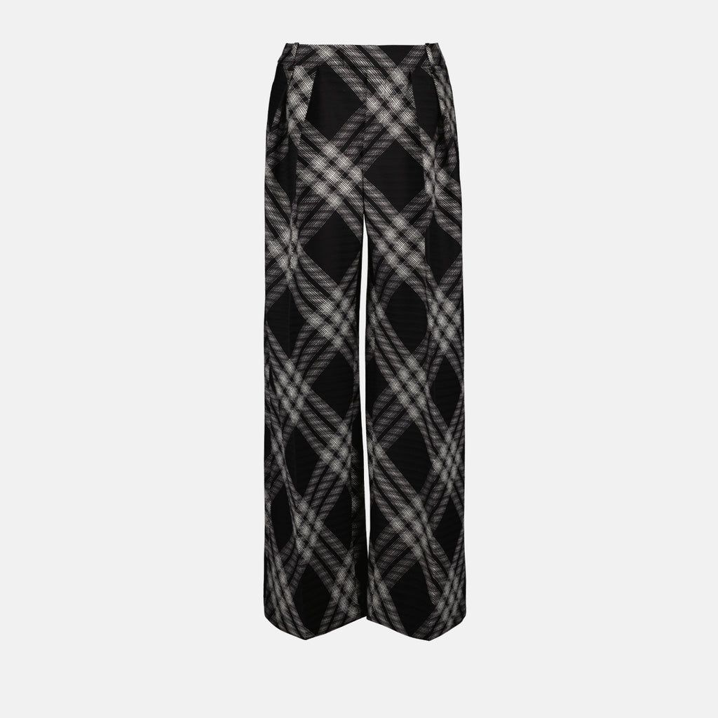 Hosen Karierte Hosen Burberry Schwarz Femme