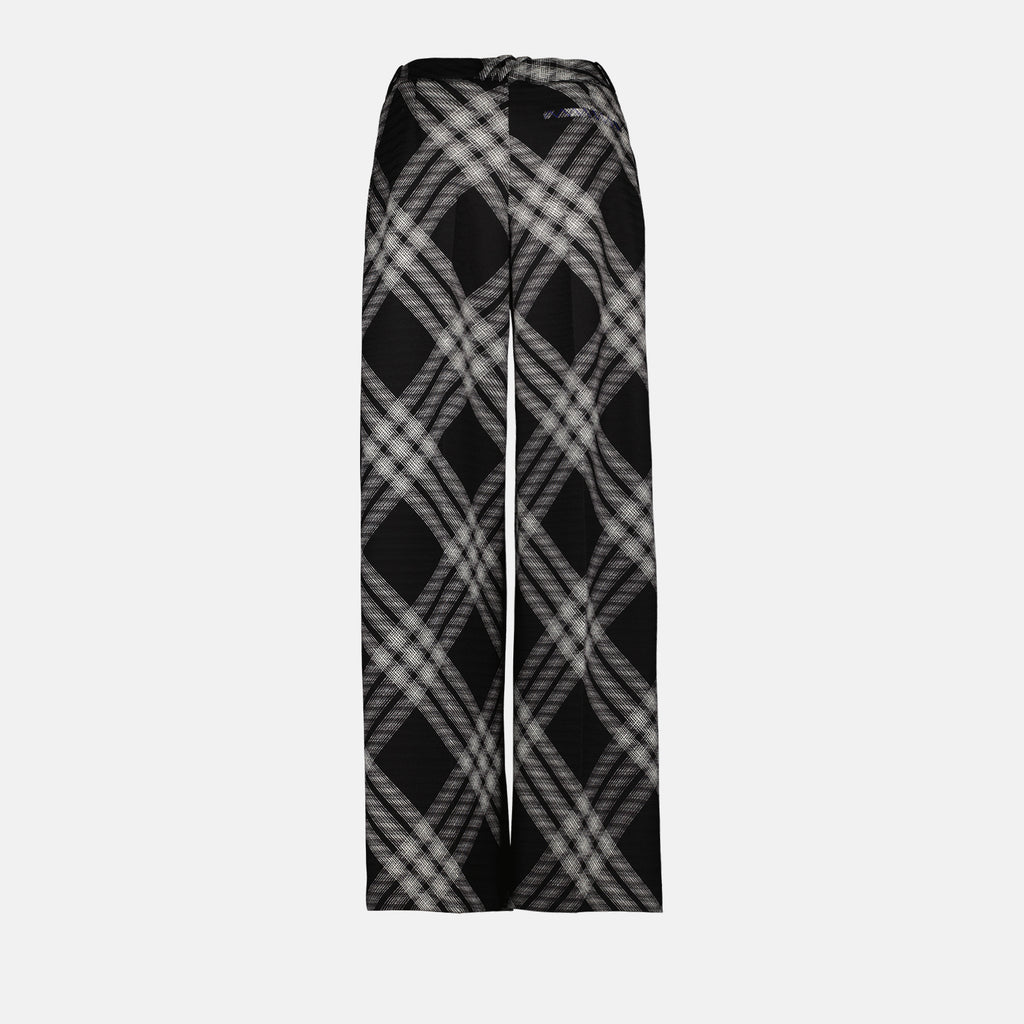 Hosen Karierte Hosen Burberry Schwarz Femme