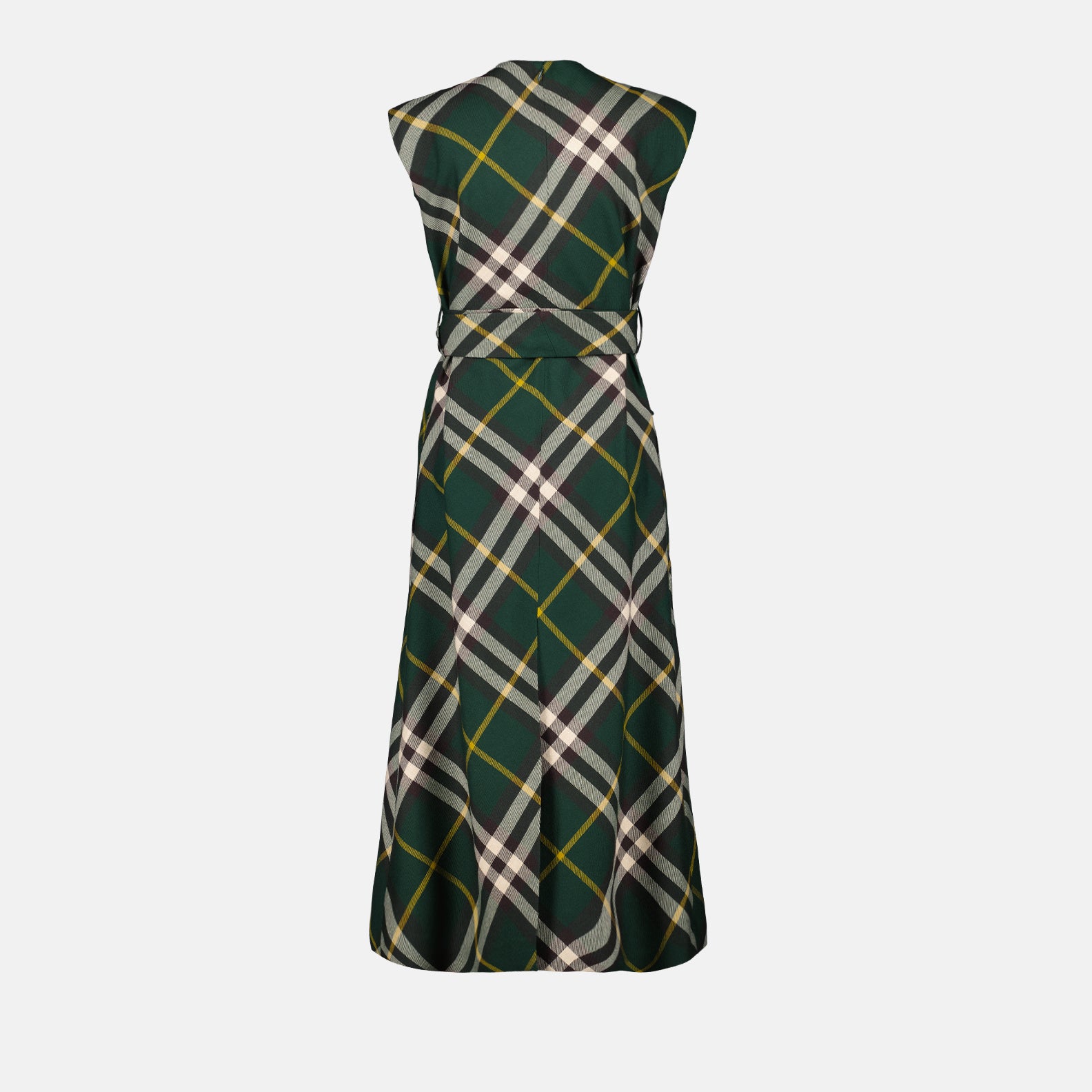 드레스 체크 울 드레스 Burberry 녹색 Femme