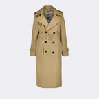 Abrigos Abrigo Trench Largo Burberry Beige Femme