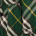 Manteaux Trench-coat à carreaux Burberry Vert Femme