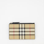 Piccola pelletteria Portafoglio a quadri Burberry Beige Homme
