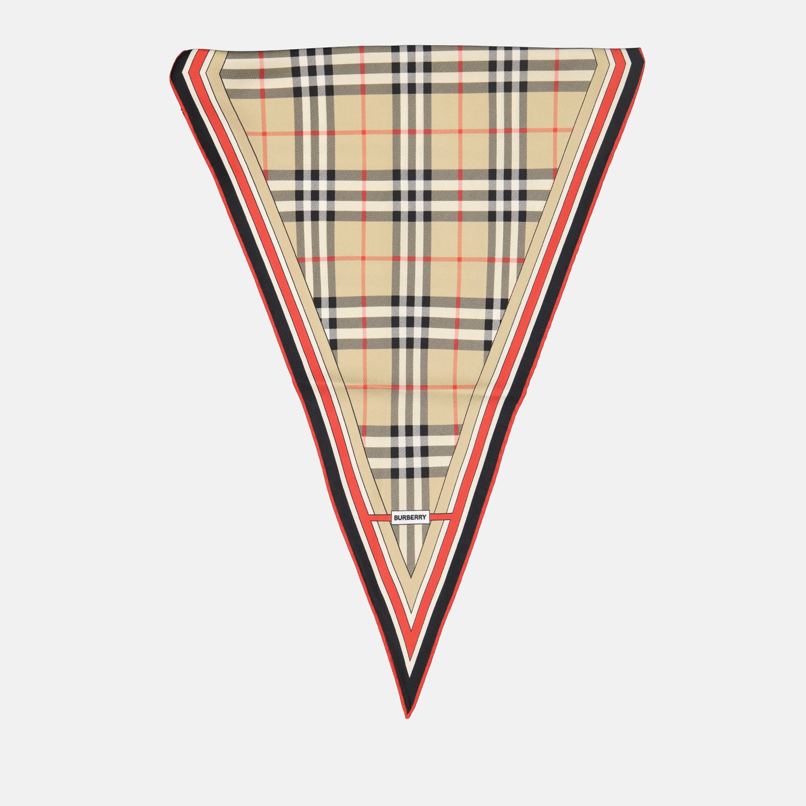 Écharpes, foulards et gants Foulard en soie à carreaux Burberry Beige Femme