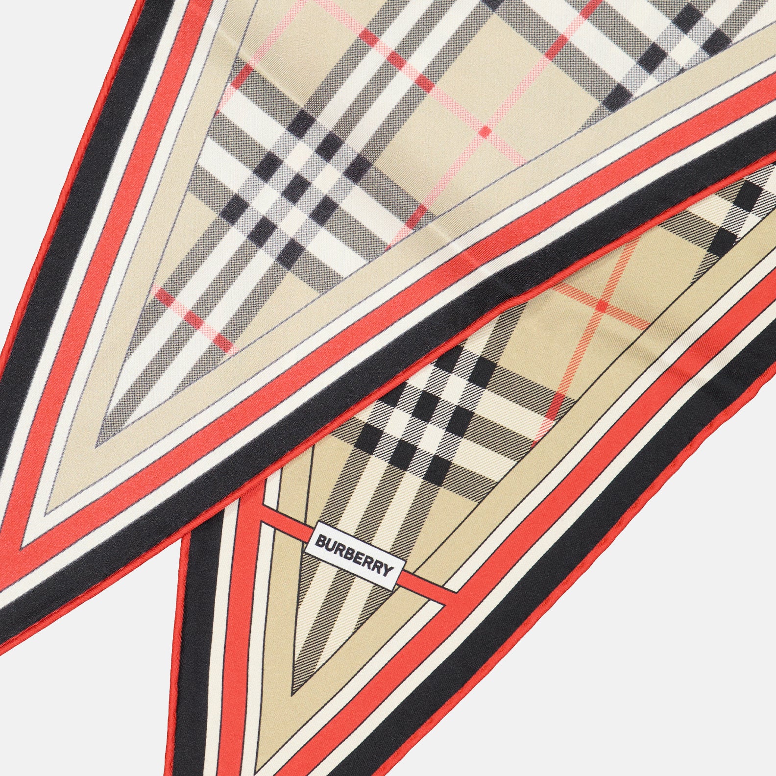 Écharpes, foulards et gants Foulard en soie à carreaux Burberry Beige Femme