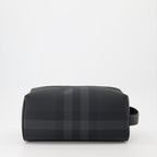 Pouches Checked toiletry bag Burberry Gray Man