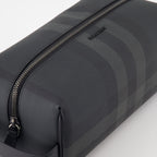 Pouches Checked toiletry bag Burberry Gray Man