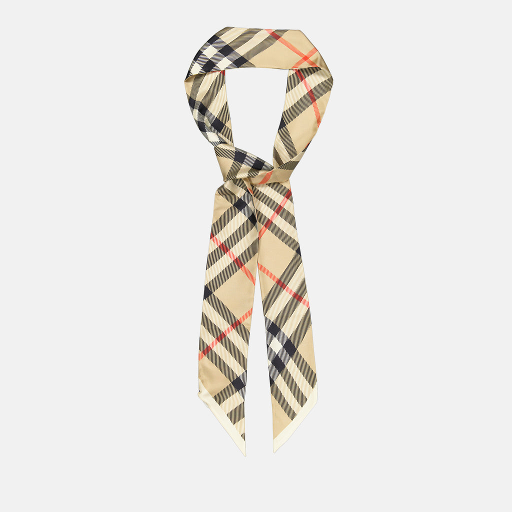 Écharpes, foulards et gants Bandeau en soie Burberry Beige Femme