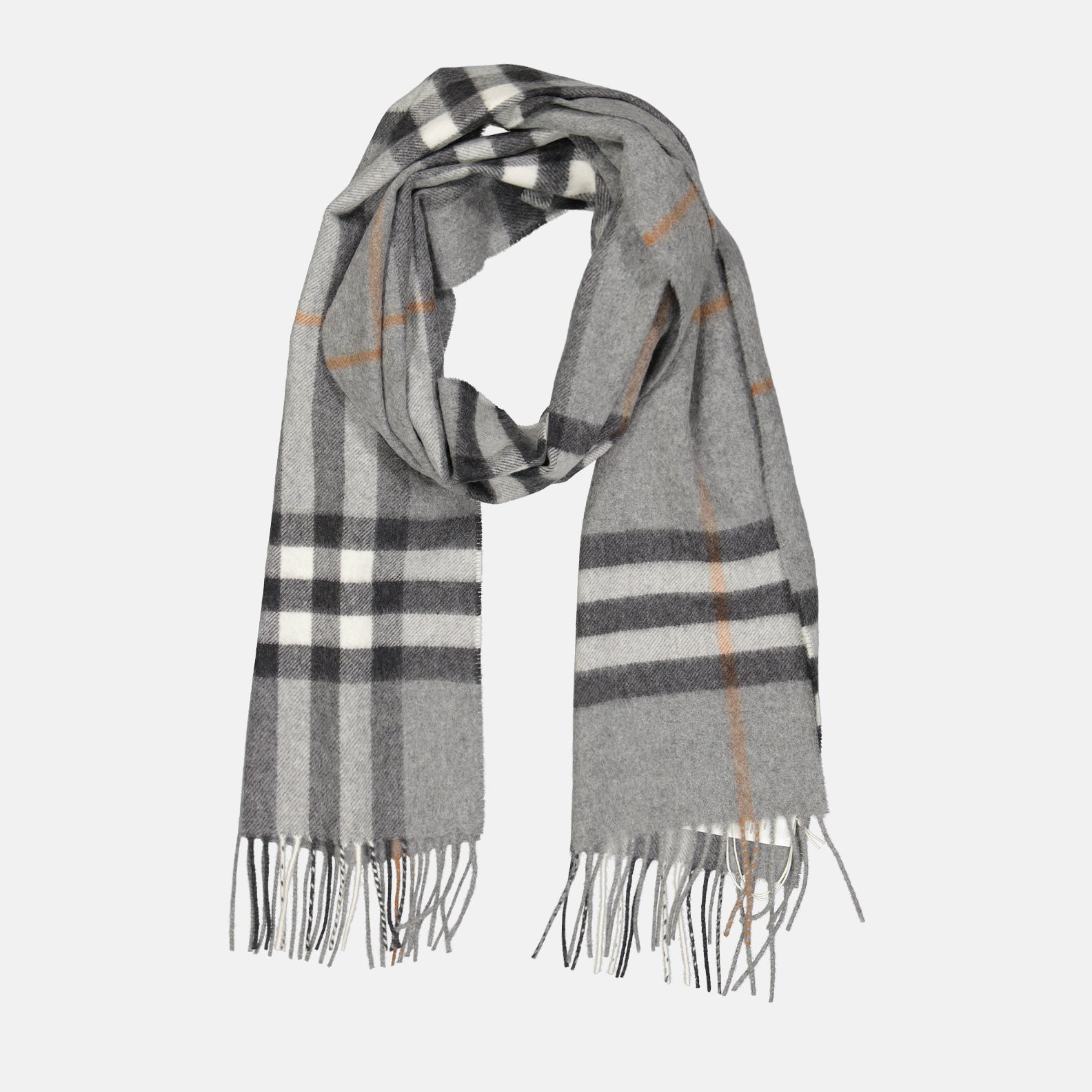 Scarves and gloves Cashmere scarf Burberry Gray Unisex