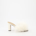 Open shoes Feathered mules Maison Margiela White Women