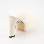 Open shoes Feathered mules Maison Margiela White Women