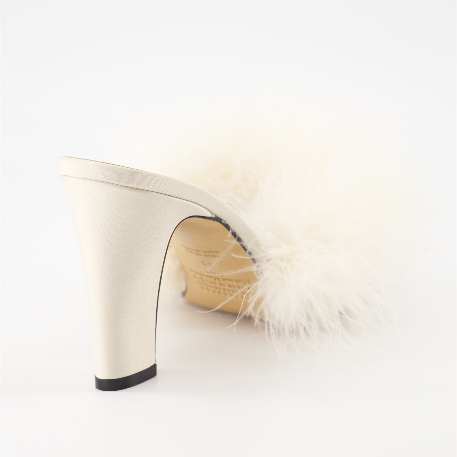 Open shoes Feathered mules Maison Margiela White Women