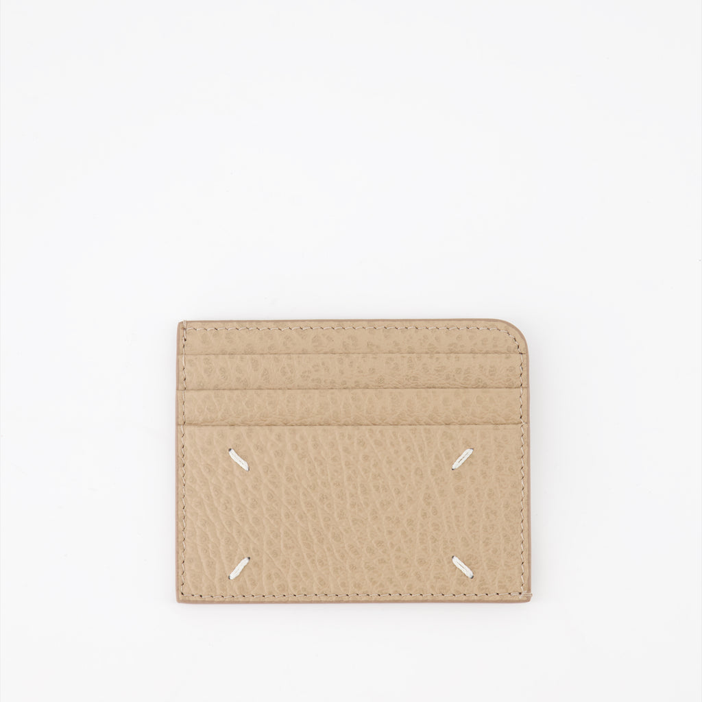 Kleine lederwaren Porte-cartes Four Stitches Maison Margiela Beige Femme